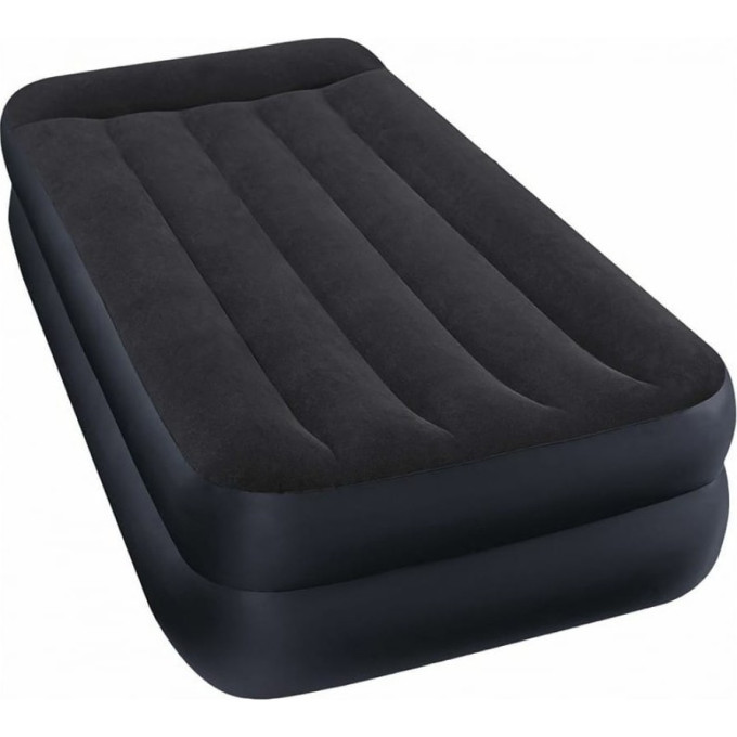Надувная кровать INTEX Pillow Rest Raised Bed 64122, 191×99×42 см, с подголовником и встроенным насосом 220V